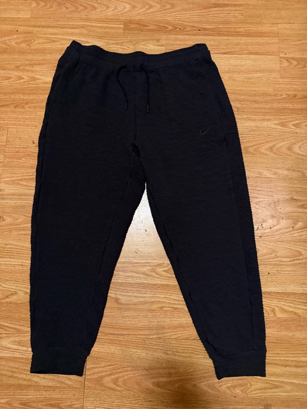 Nike Yoga Dri-FIT Textured Sweatpants Joggers Black DV9885-010 Men's Size XL NWT